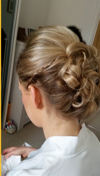 Bridal hair style with plaits